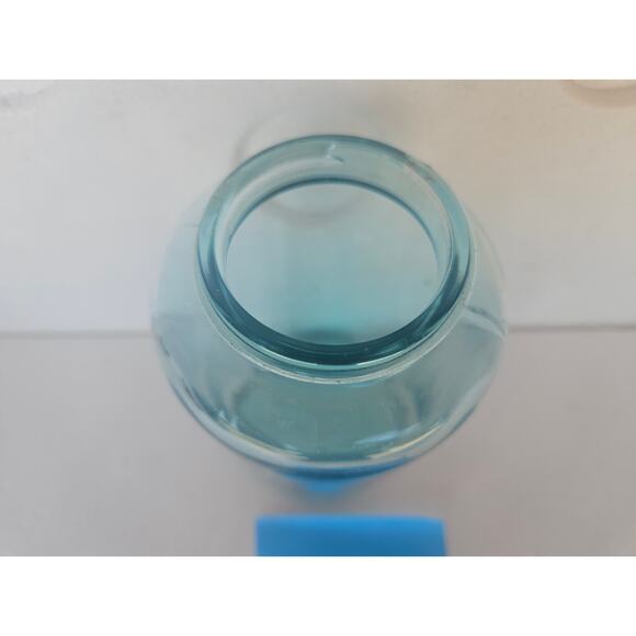 Antique Blue Pt Jar with small lid opening Owens Bottle Company, Ohio 1911-1929 - Picture 10 of 10